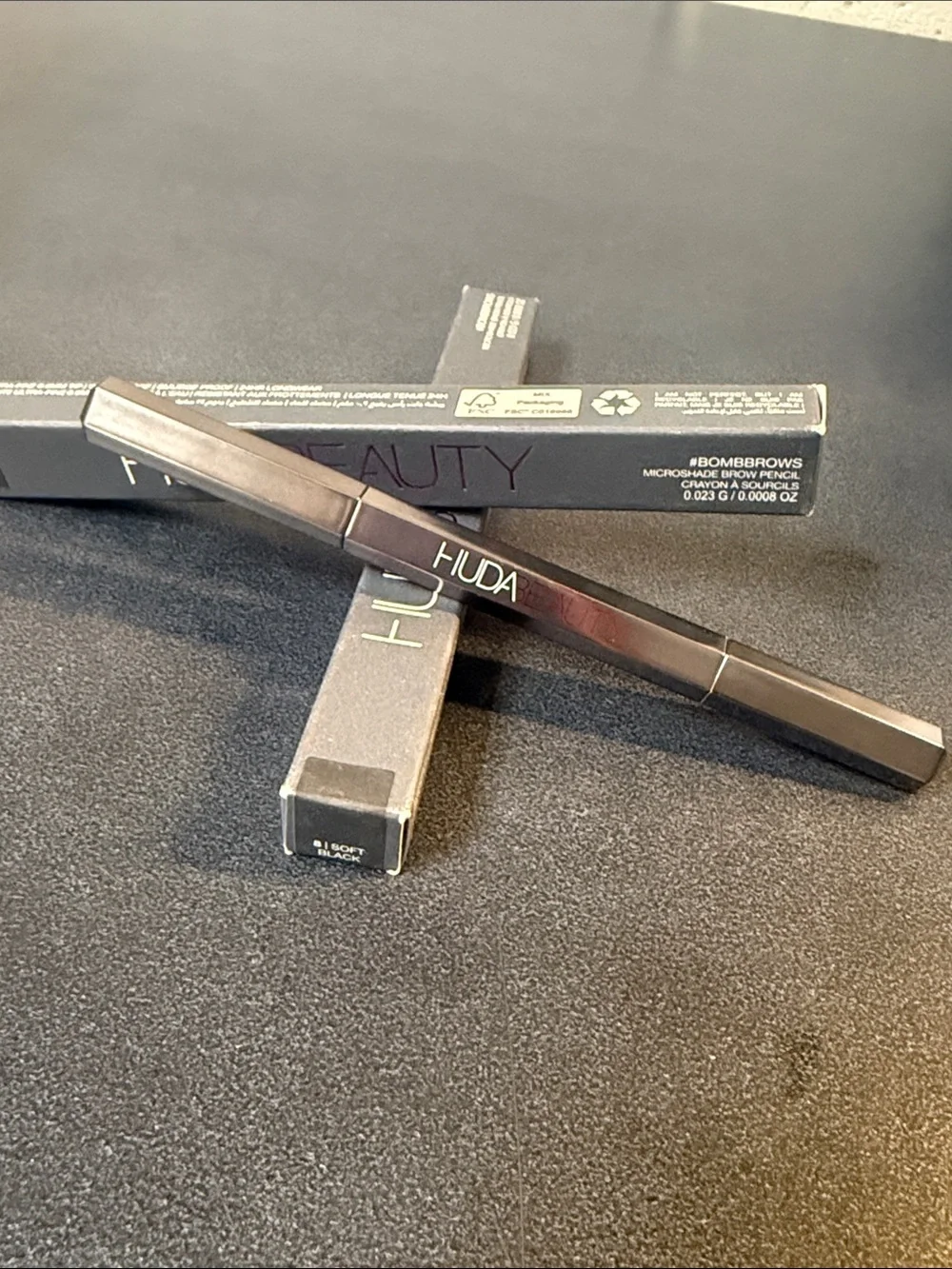 HUDA BEAUTY Micro-Shade Brow Pencil in Black